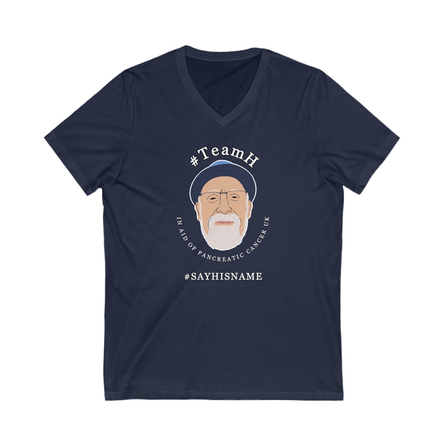 Pete Haine #TeamH V-Neck T-Shirt In Aid Of Pancreatic Cancer UK