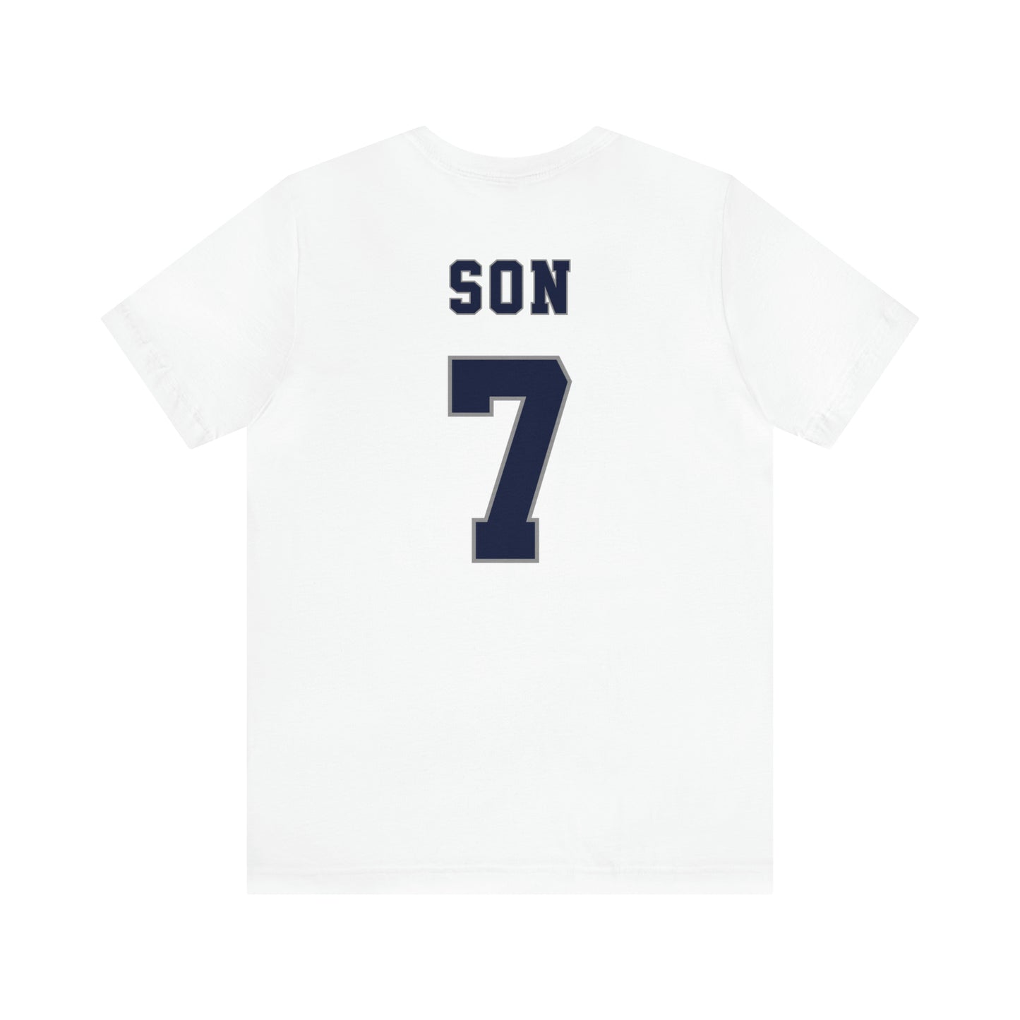 Son Heung-min Tottenham Hotspur NFL Style T-Shirt (front and back)