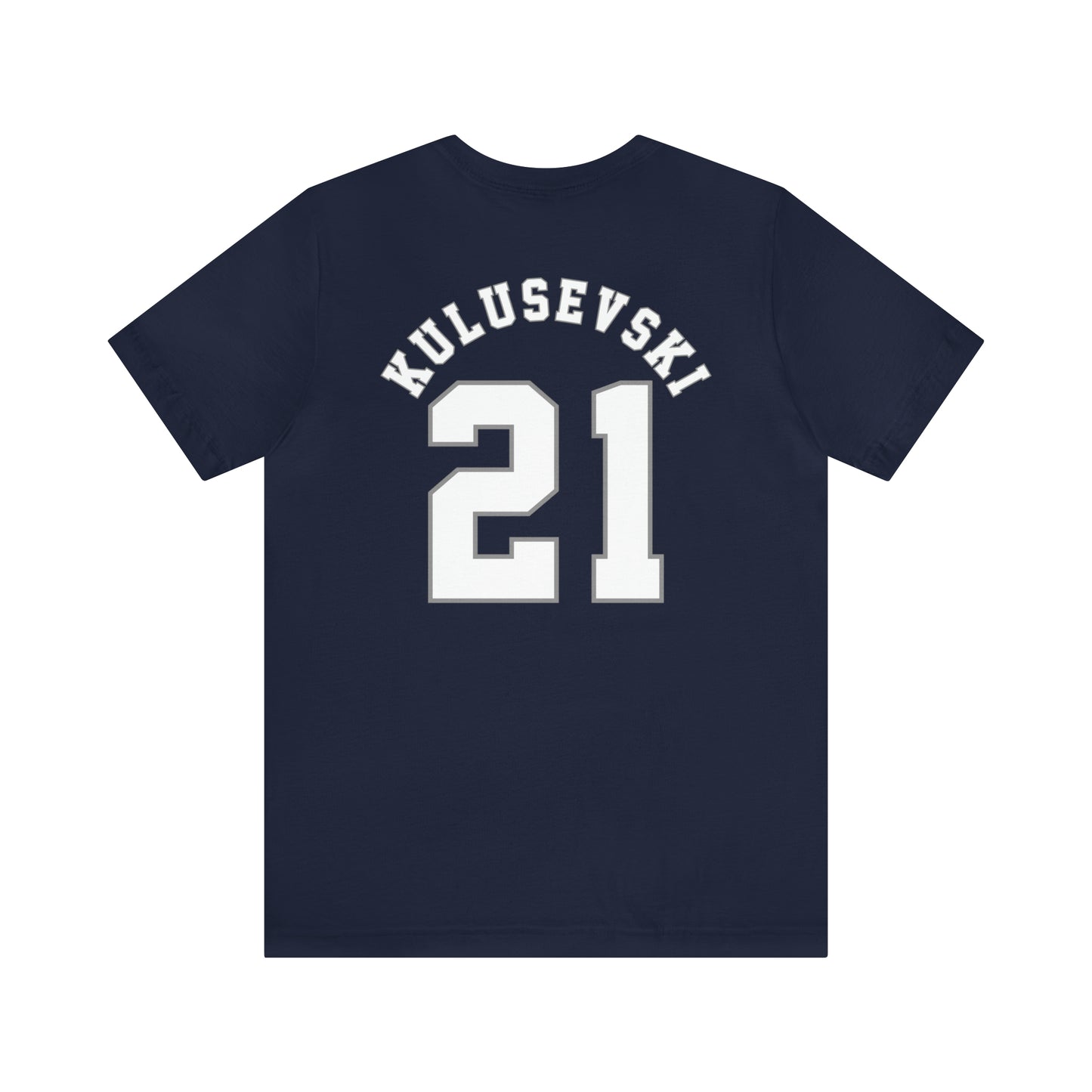 Dejan Kulusevski Tottenham American Football Style T-Shirt (front and back)