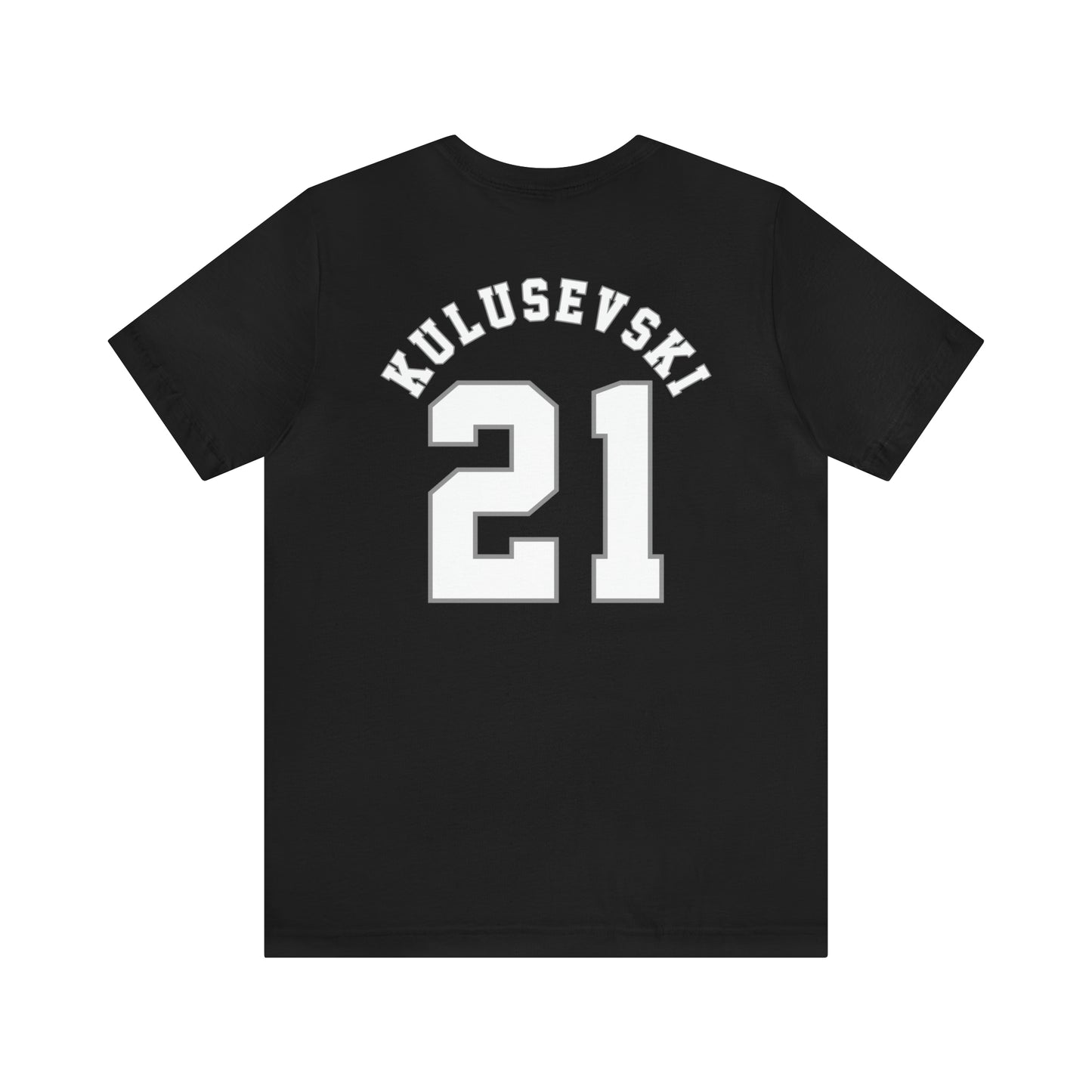 Dejan Kulusevski Tottenham American Football Style T-Shirt (front and back)
