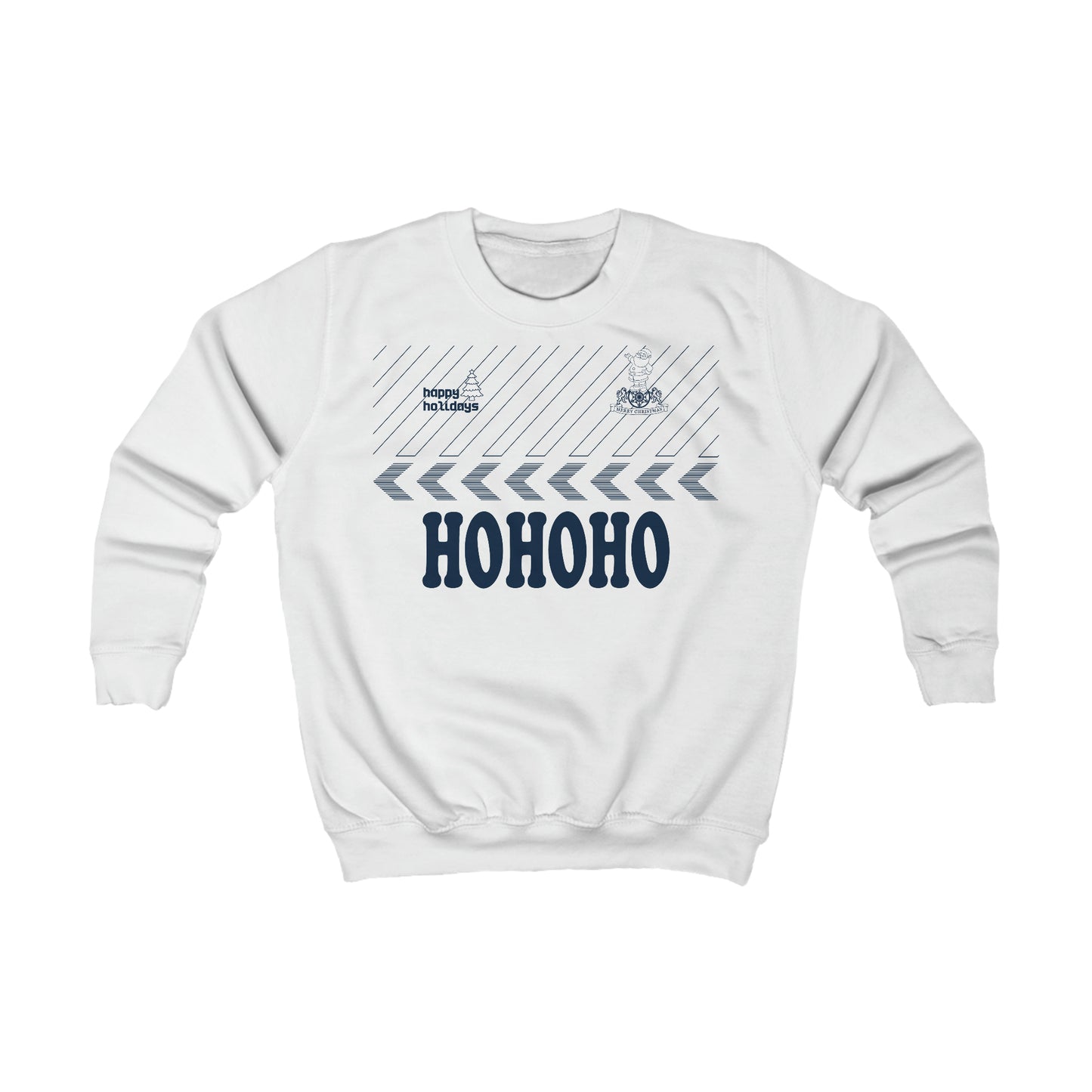 Kids Tottenham 80s Retro Kit Christmas Jumper-Style Crewneck Sweatshirt