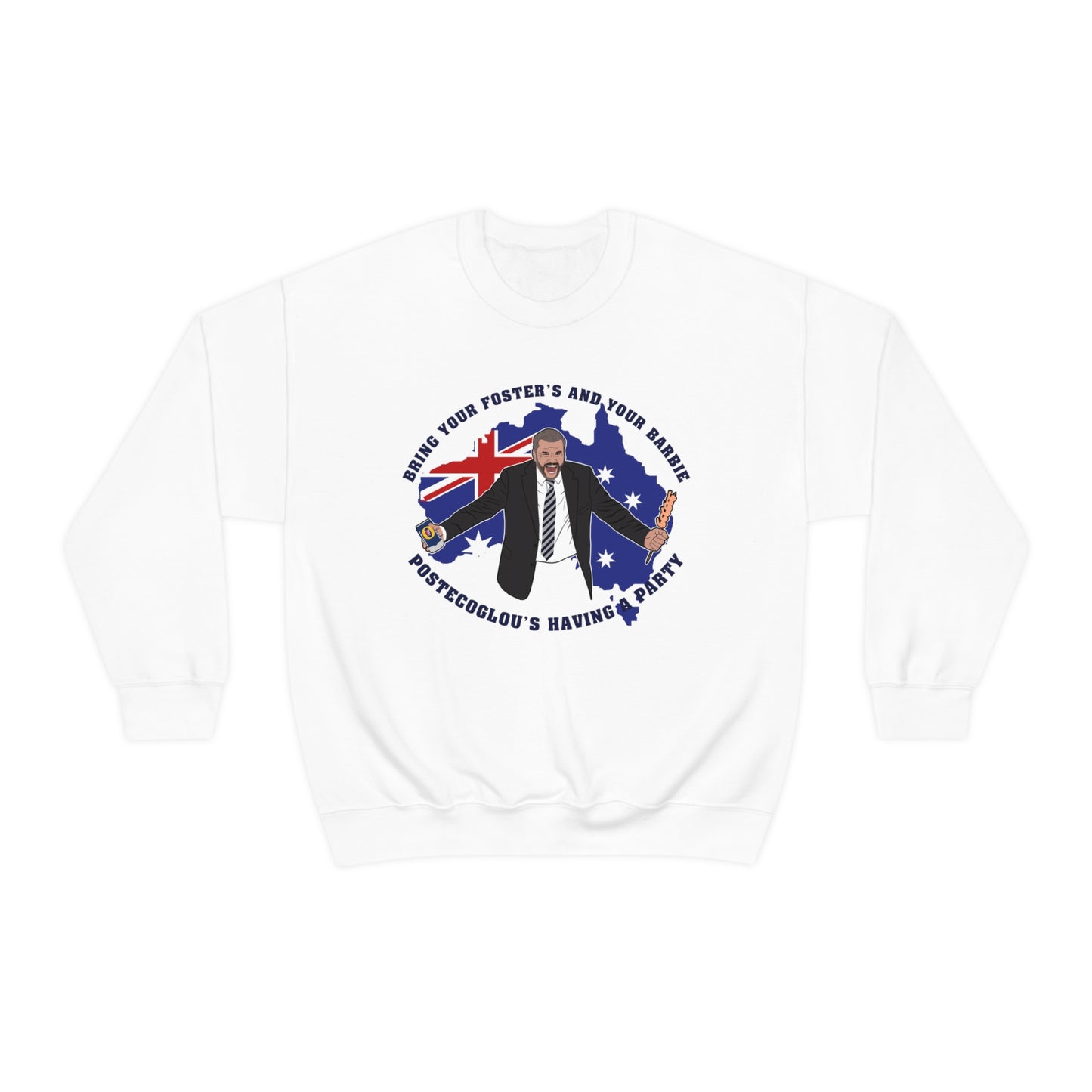 Ange Postecoglou Having A Party Tottenham Crewneck Sweatshirt