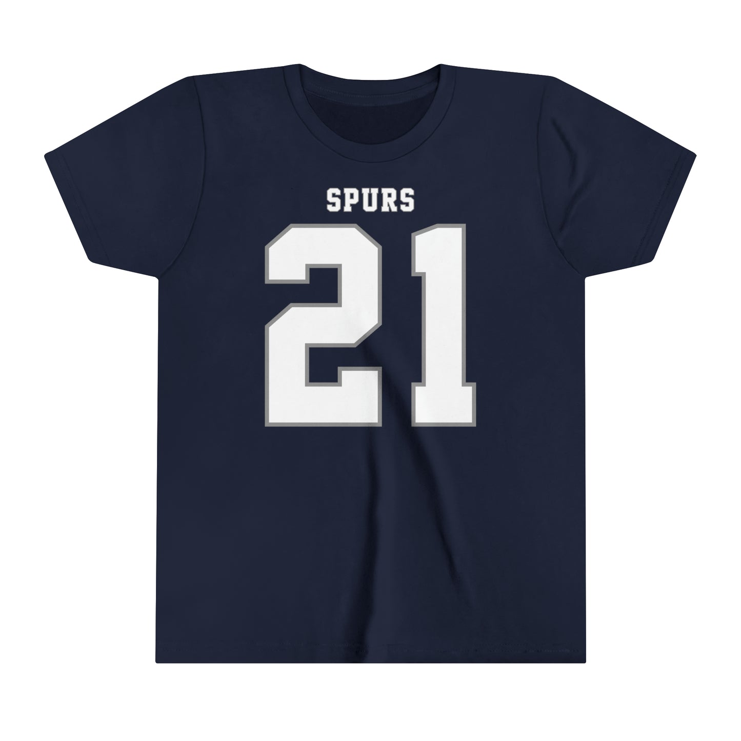 Dejan Kulusevski Tottenham American Football Style Youth Short Sleeve Tee (front and back)