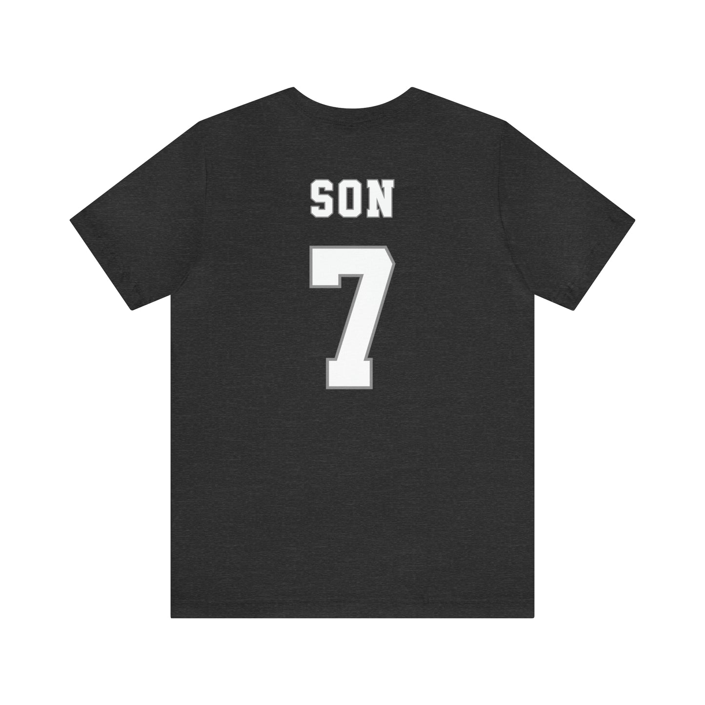Son Heung-min Tottenham Hotspur NFL Style T-Shirt (front and back)
