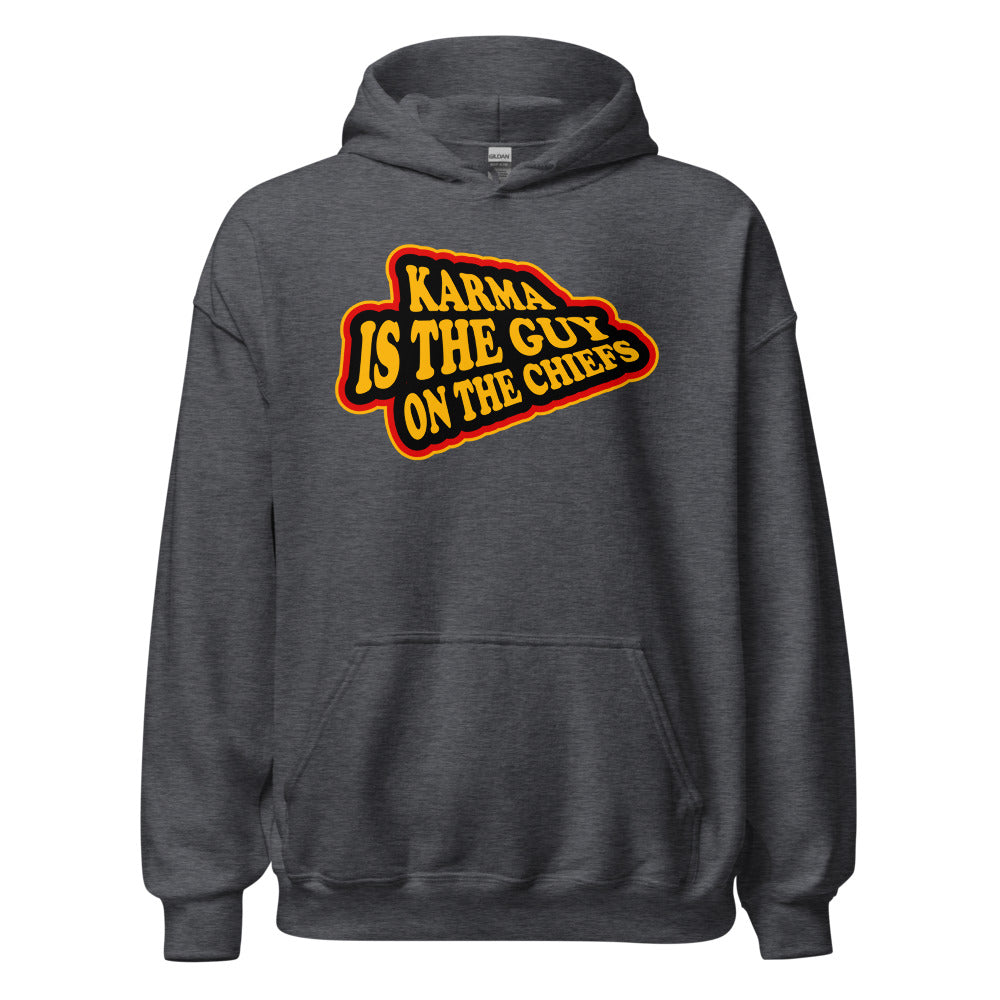 Karma Is The Guy On The Chiefs Kelce Swift Arrowhead Hoodie
