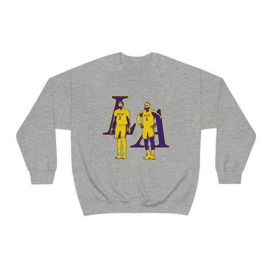 Lebron James Anthony Davis Los Angeles Lakers LA Crewneck Sweatshirt