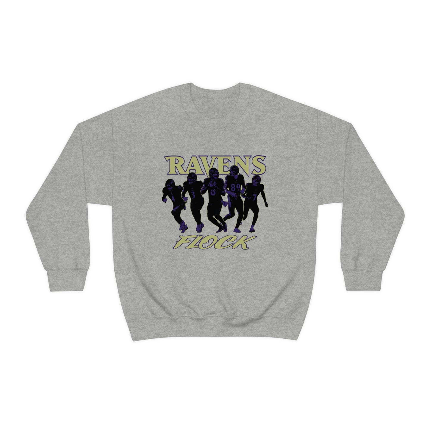 Baltimore Ravens #RavensFlock Crewneck Sweatshirt Lamar Jackson, Odell Beckham Jr., Mark Andrews, Zay Flowers, Rashod Bateman
