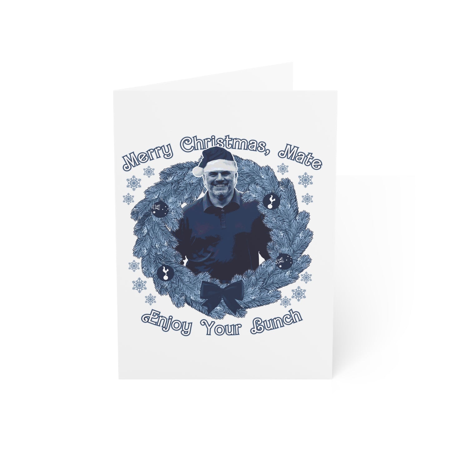 Ange Postecoglou Tottenham Hotspur Enjoy Your Lunch Christmas Cards (1, 10, 30, and 50pcs)