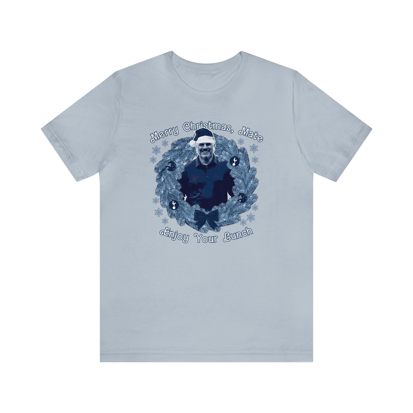 Ange Postecoglou Tottenham Hotspur Enjoy Your Lunch Christmas Sweater-Style T-Shirt