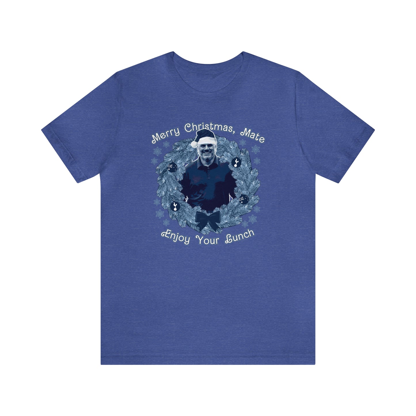 Ange Postecoglou Tottenham Hotspur Enjoy Your Lunch Christmas Sweater-Style T-Shirt