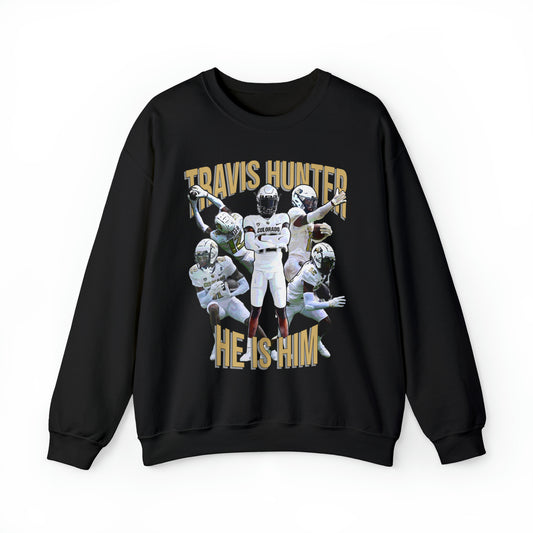 Travis Hunter He Is Him Colorado Crewneck Sweatshirt