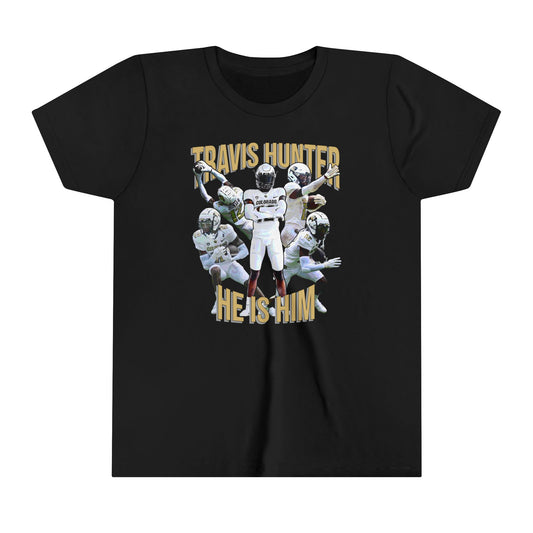 Travis Hunter He Is Him Colorado Youth Short Sleeve Tee