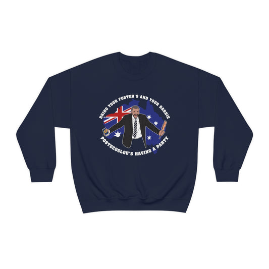 Ange Postecoglou Having A Party Tottenham Crewneck Sweatshirt