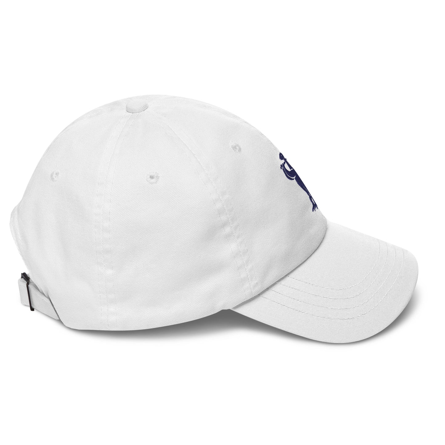 Retro Golfing Cockerel White Dad Hat