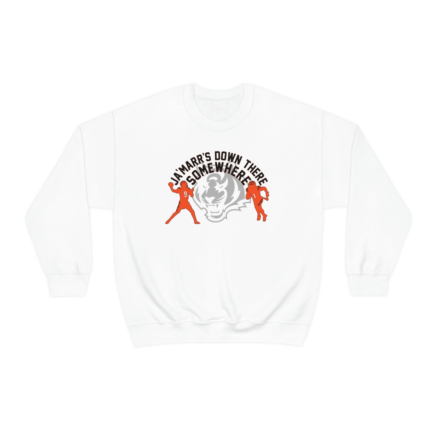 Joe Burrow Ja'Marr Chase "Ja'Marr's Down There Somewhere" Cincinnati Bengals Crewneck Sweatshirt