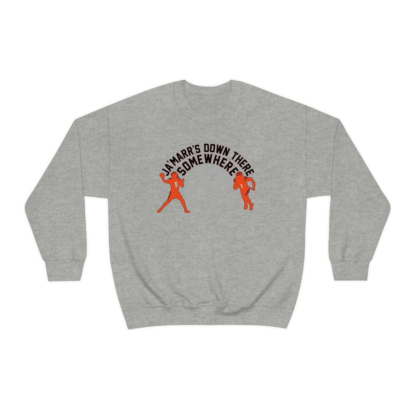 Joe Burrow Ja'Marr Chase "Ja'Marr's Down There Somewhere" Cincinnati Bengals Crewneck Sweatshirt