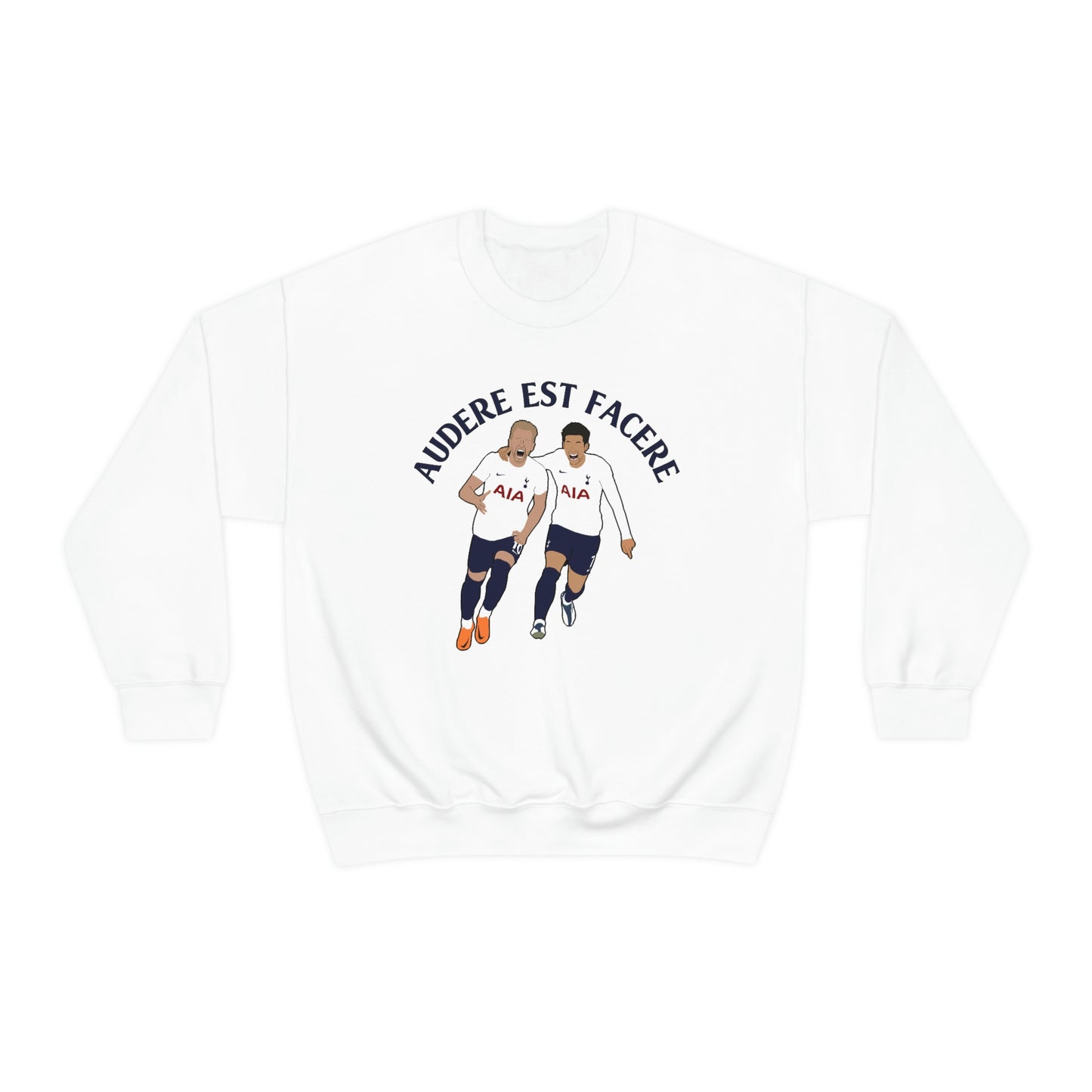 Harry Kane Son Heung-min Audere est Facere Tottenham Hotspur Crewneck Sweatshirt