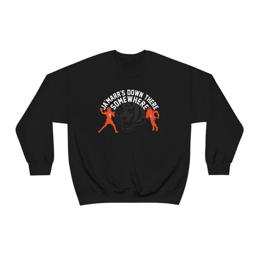 Joe Burrow Ja'Marr Chase "Ja'Marr's Down There Somewhere" Cincinnati Bengals Crewneck Sweatshirt