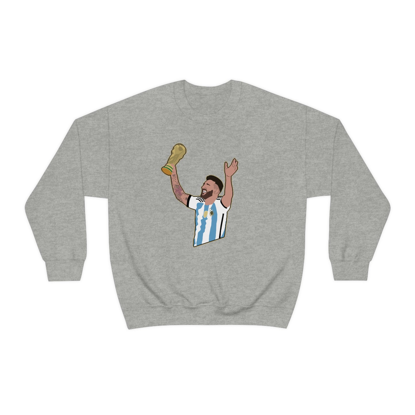 Lionel Messi Argentina World Cup Trophy 2022 Crewneck Sweatshirt