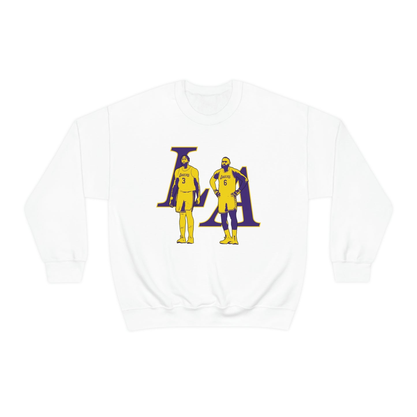 Lebron James Anthony Davis Los Angeles Lakers LA Crewneck Sweatshirt