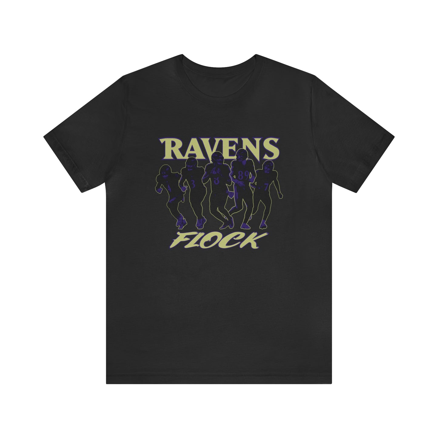 Baltimore Ravens #RavensFlock T-Shirt Lamar Jackson, Odell Beckham Jr., Mark Andrews, Zay Flowers, Rashod Bateman