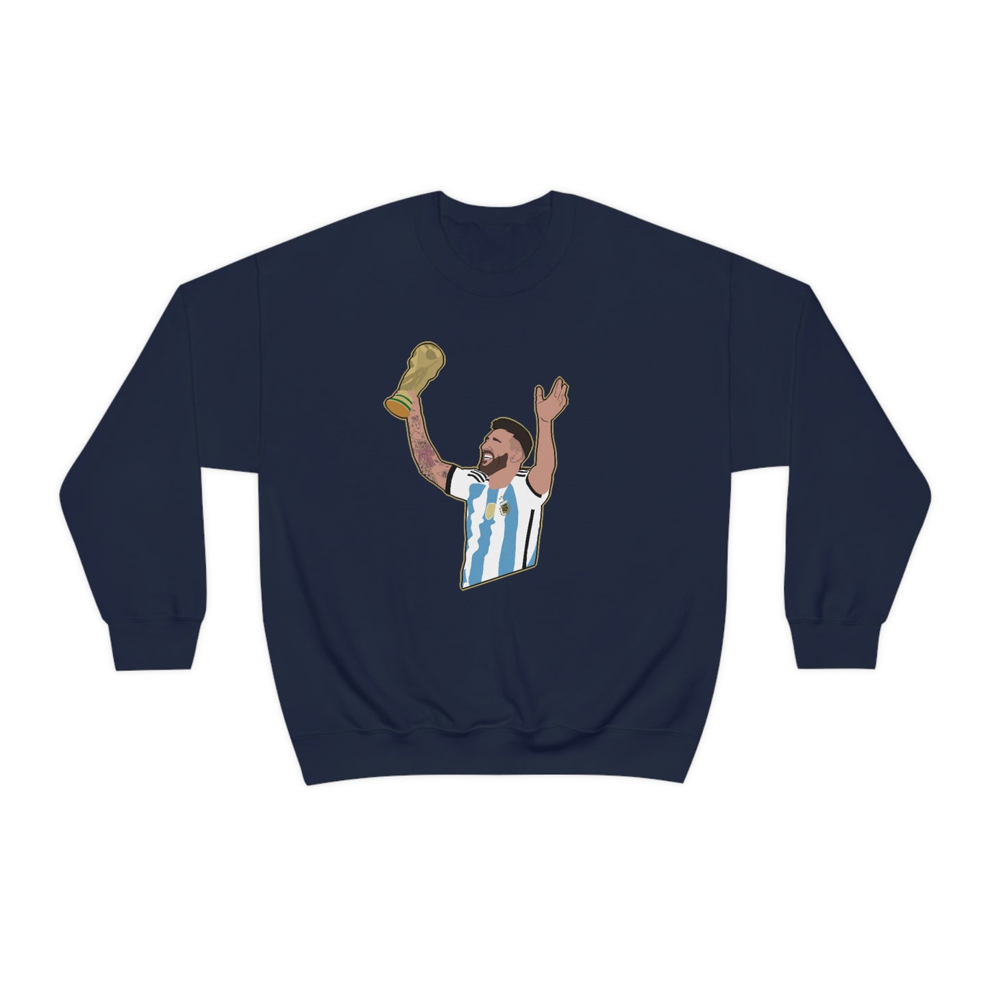 Lionel Messi Argentina World Cup Trophy 2022 Crewneck Sweatshirt