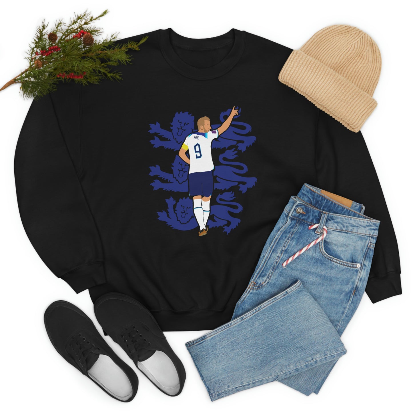 Harry Kane England Three Lions Crewneck Sweatshirt