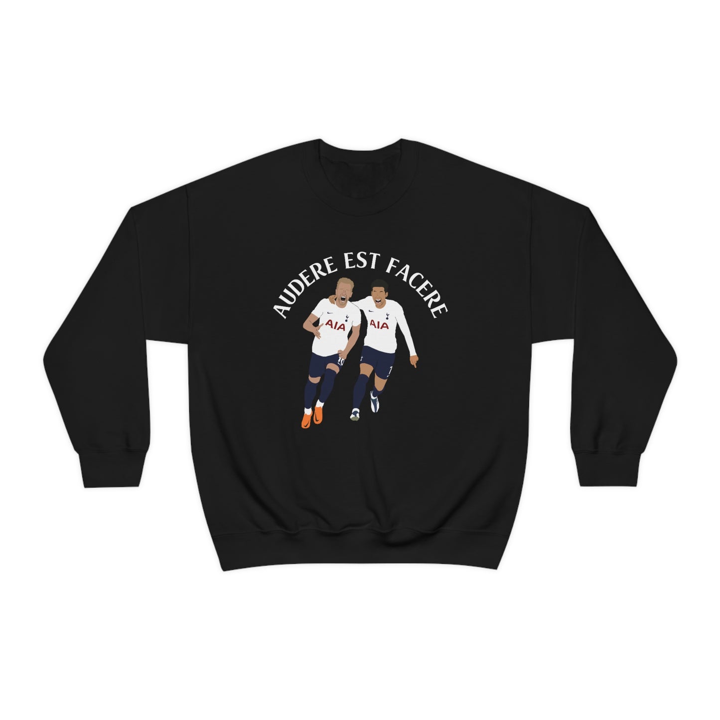 Harry Kane Son Heung-min Audere est Facere Tottenham Hotspur Crewneck Sweatshirt