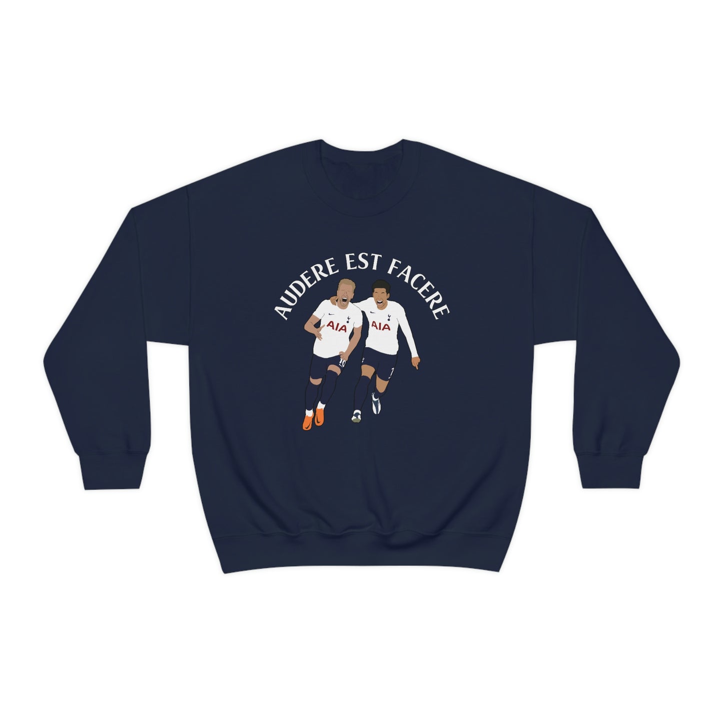 Harry Kane Son Heung-min Audere est Facere Tottenham Hotspur Crewneck Sweatshirt