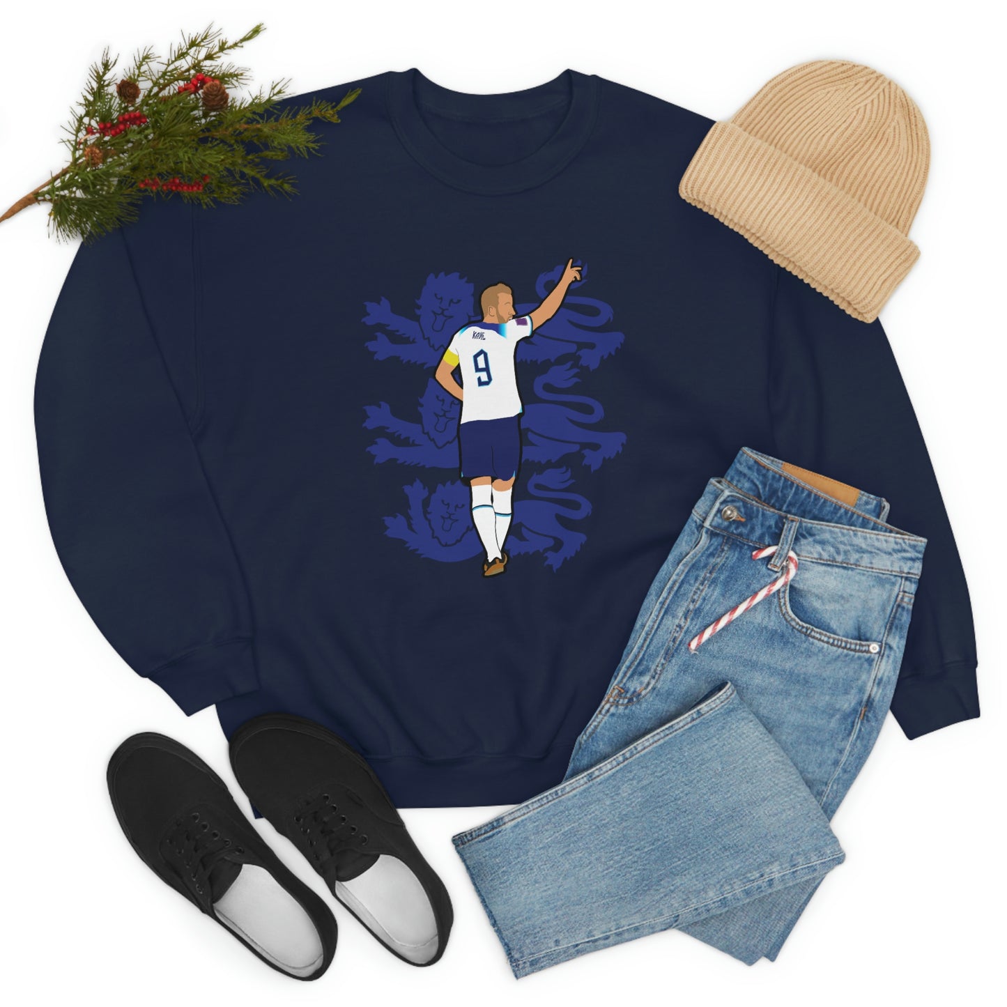 Harry Kane England Three Lions Crewneck Sweatshirt